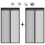 Set 2 Perdea Magnetica, Anti-Insecte, Neagra