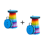 Set 2 Scaun pliabil portabil, retractabil, telescopic, pentru exterior, 150kg