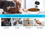 Dispenser hrana automat pentru caini si pisici bol inox inregistrare voce memorie 4 mese infrarosu - imagine 3