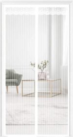 Set 2 Perdea Magnetica, Anti-Insecte, Alba - imagine 3