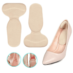 Set 2 branturi cu pernite, pentru pantofi, protectie calcai, Bej / Negru