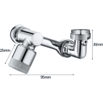 Extensie robinet ajustabila 360 de grade, Multifunctionala, metal - imagine 2