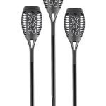 Set 3 Lampi Solare, Pentru Gradina, Efect Flacara, 78CM