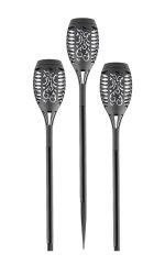 Set 3 Lampi Solare, Pentru Gradina, Efect Flacara, 78CM
