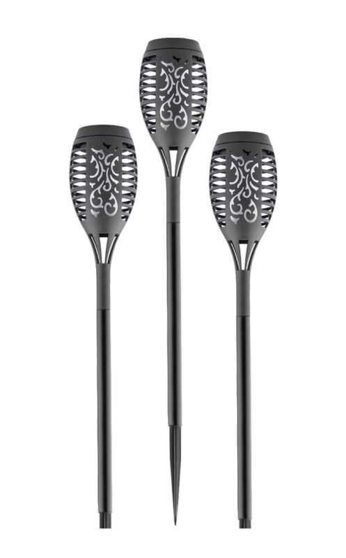 Set 3 Lampi Solare, Pentru Gradina, Efect Flacara, 78CM