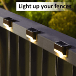 Set 4 lampi solare pentru trepte, culoare negru - imagine 4