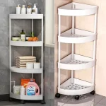 Etajeră de Colț cu 4 Niveluri, 34x25x88 cm, Alb - imagine 3