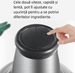 Tocator electric pentru carne si legume, 4 lame din otel inoxidabil de inalta calitate, Capacitate 2L - imagine 2