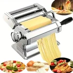 Masina pentru taitei si spaghete, 9 dimensiuni de taiere, Otel inoxidabil, Accesoriu fixare de masa - imagine 8