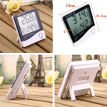 Termohigrometru digital 3 in 1 cu ceas, alarma, calendar - senzor de umiditate - imagine 4