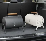 Gratar Portabil, Circular, Metal 38x25x38cm, Negru - imagine 5