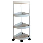 Etajeră de Colț cu 4 Niveluri, 34x25x88 cm, Alb