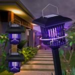 Lampa Solara Anti-Insecte 2 in 1 cu LED UV si Lumina Decorativa