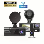 Camera auto tripla FullHD, 3 camere-fata/spate/interior, ecran 2'', G Senzor - imagine 5