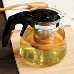 Ceainic din sticla, filtru din inox, capacitate 1100 ml - imagine 3