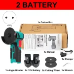 Mini Polizor unghiular portabil cu 1 sau 2 acumulatori si 2 discuri, 24V - imagine 3