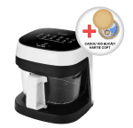 Friteuză cu aer cald capacitate 8.5 l, protectie supraincalzire, cu vas din yena transparent si rezistent + 100 Hartii Copt