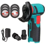 Mini Polizor unghiular portabil cu 1 sau 2 acumulatori si 2 discuri, 24V