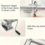 Masina pentru taitei si spaghete, 9 dimensiuni de taiere, Otel inoxidabil, Accesoriu fixare de masa - imagine 3