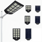 Lampa solara stradala dubla 600W, Telecomanda si Suport Metalic - imagine 4