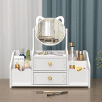 Organizator pentru cosmetice și bijuterii, cu sertare si oglinda, PVC 40 x 20 x 14 cm