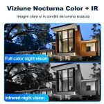 Camera Supraveghere cu Panou Solar, Conexiune 4G, Rotatie 360° Panoramică Cu 3 Lentile, Zoom 10x, Card Memorie Cadou - imagine 5