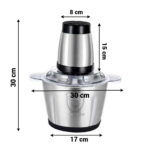 Tocator electric Profesional 3L din inox - imagine 3