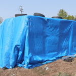 Prelata impermeabila cu inele, 150gr/m2, albastru 3x4 m - imagine 4