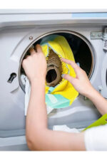 Sac pentru Spalat Incaltamintea la Masina, cu Fermoar Rezistent si Fibra Moale de Protectie 39x19 cm - imagine 2