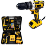 Kit Bormasina cu Percutie si 2 Acumulatori - Set Complet cu Statie Incarcare si Accesorii Premium