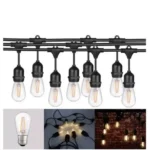 Ghirlandă solară 20m cu 20 becuri Led lumină caldă - imagine 2
