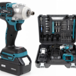 Cheie de Impact, Masina de Insurubat 550Nm, 43 accesorii Incluse, 2 Acumulatori 48V Li-Ion + Valiza Transport
