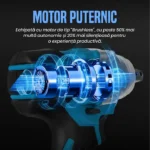 Cheie de Impact, Masina de Insurubat 550Nm, 43 accesorii Incluse, 2 Acumulatori 48V Li-Ion + Valiza Transport - imagine 8