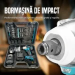 Cheie de Impact, Masina de Insurubat 550Nm, 43 accesorii Incluse, 2 Acumulatori 48V Li-Ion + Valiza Transport - imagine 3