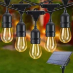 Ghirlandă solară 20m cu 20 becuri Led lumină caldă