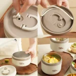 Set 4 caserole termice cu husă transport, interior oțel inoxidabil, 2×440 ml și 2×600 ml - imagine 7