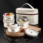 Set 4 caserole termice cu husă transport, interior oțel inoxidabil, 2×440 ml și 2×600 ml - imagine 11