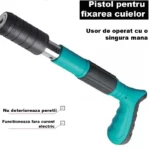 Pistol de cuie manual, 5 trepte putere, pentru beton, lemn și metal + 150 cuie - imagine 9