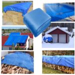 Prelata impermeabila cu inele, 150gr/m2, albastru 3x4 m - imagine 3