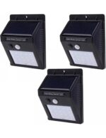 Set 3 x lampa solara cu 20 led-uri si senzor de miscare