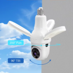 Camera bec WiFi V380 Pro 3MP HD, Vedere 360, Detectie Miscare Umana, Compatibila cu Aplicatia V380 Pro, 2.4G - imagine 5