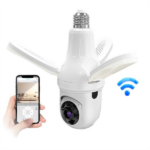 Camera bec WiFi V380 Pro 3MP HD, Vedere 360, Detectie Miscare Umana, Compatibila cu Aplicatia V380 Pro, 2.4G