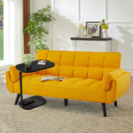 Masuta laterala ovala cu aspect marmura neagra - portabila si eleganta 45x28x60 cm - imagine 3