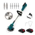 Motocoasa electrica cu roti 48V, 4000 mAh, 18000 RPM, cu acumulatori - imagine 2