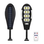 Set 2X Lampa Solară Stradală DealsReall 400W, 200 LED + 8 COB, cu Senzor de Mișcare și Lumină, Telecomandă Inclusă, IP65, pentru Exterior - imagine 3