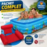 Piscina gonflabila PVC confortabila 210 x 135 x 54 cm+ fotoliu gonflabil pentru relaxare - imagine 3