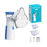 Inhalator Ultrasonic Portabil cu Nebulizare Silențioasă, Alimentare USB și Baterii, Măști pentru Adulți și Copii