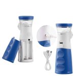 Inhalator Ultrasonic Portabil cu Nebulizare Silențioasă, Alimentare USB și Baterii, Măști pentru Adulți și Copii - imagine 2