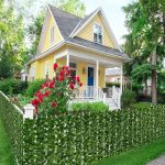 SET 1+1 Gard paravan viu cu frunze artificiale, verde , 300 × 100 cm, - imagine 4