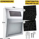 Număr Casă Solar LED din Inox cu Senzor Amurg | 18x20 cm - imagine 4